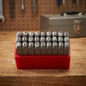 Outils de découpe et de formage FERVI HRC 58-60, découpeur de lettres, taille des caractères 5 mm, dimensions du manche 88 mm - Product Image 2