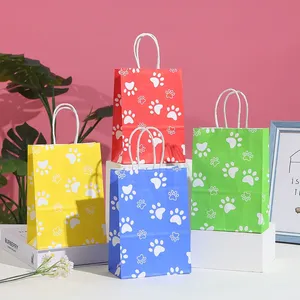 Bolsa de Papel Kraft de Alta Calidad para Regalos, Bolsa Personalizada para Fiestas de Bienvenida de Perros, Bolsa de Compras Reciclable - Product Image 1