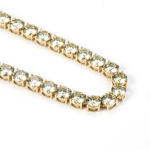 Collar de tenis de oro de 14 quilates con diamantes cultivados en laboratorio MSN-894, corte brillante redondo, estilo clásico y moderno. - Product Image 2