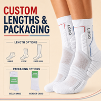 Chaussettes de sport en coton mi-mollet personnalisées, respirantes et de haute qualité pour hommes, échantillons gratuits, faible commande minimum
