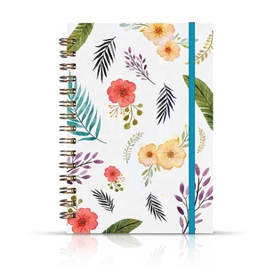 Benutzer definierte Notizbuch niedlichen stationären Blumen abdeckung goldene Spirale Journal Notizbuch <span class=keywords><strong>online</strong></span> für Mädchen - Product Image 1