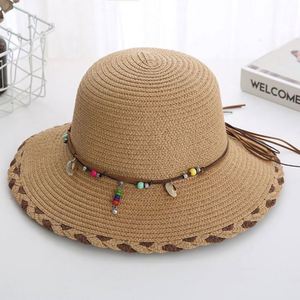Female Seaside Sunshade Summer Wholesale Women Beach Sun <b>Straw</b> <b>Hat</b> With Bond Decoration - Product Image 5