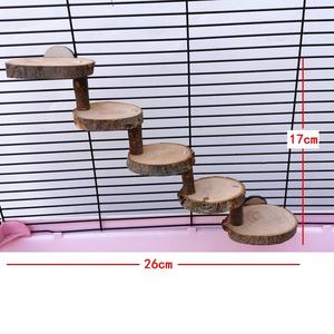 Plataforma de Salto para Hámster, Plataforma de Madera para Masticar, <span class=keywords><strong>Escalera</strong></span> de Madera para Escalada de Ardillas, Plataforma de Madera para Jaula de Pájaros, Juguete de Madera para Masticar para Mascotas - Product Image 6