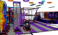 Aire de jeux souple personnalisable et durable pour parc à thème, avec piscine à balles et labyrinthe, équipement de terrain de jeux intérieur pour parc d'attractions