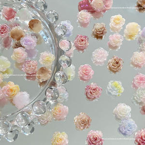 Al por mayor mezcla de tamaños flores rosas decoración de <span class=keywords><strong>uñas</strong></span> Flor de Camelia colorida resina arte de <span class=keywords><strong>uñas</strong></span> encantos - Product Image 1