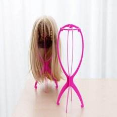 Rosa PVC in plastica Wigger Stand espositore (WFFNWQW) regolabile taglie forti tipo di testa - Product Image 1