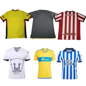 3XL 4XL 24-25毫升高品质足球衫芝华士红虎黄色美洲白色足球衫男子lafc球衣回家