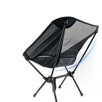 Usine Léger Portable Pliable En Plein Air Camping Chaise Poches Sac À Main Pêche Lune Chaise