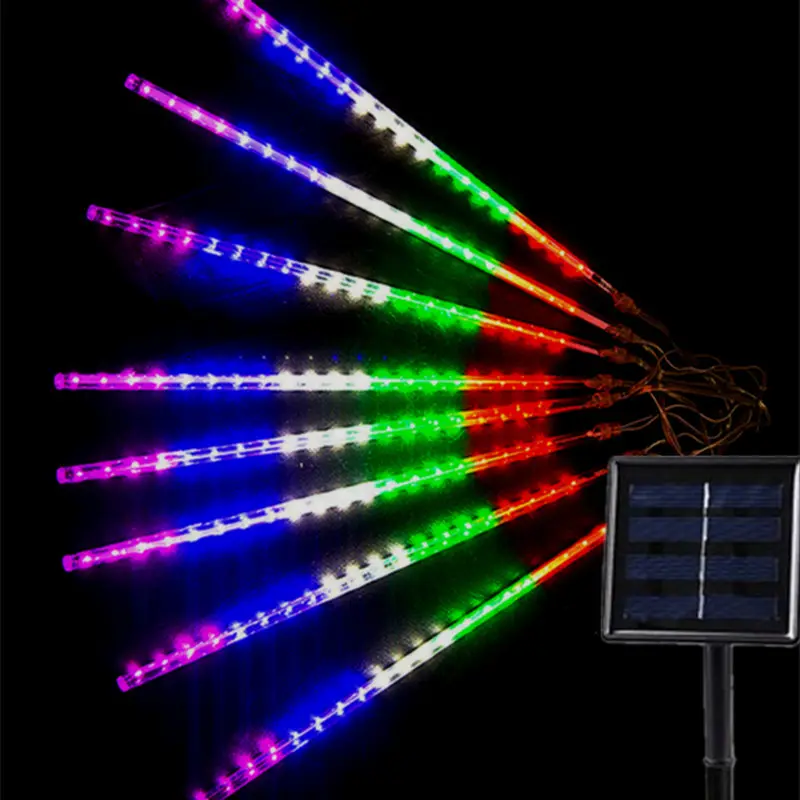 Hot sale LED meteor shower 8 tube waterproof outdoor Christmas festival light decoration solarmeteor shower rain lights