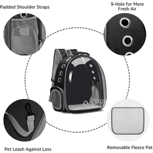 <b>Cat</b> Bag Pet <b>Backpack</b> Out Portable Transparent Capsule Pet Bag Out <b>Cat</b> Supplies Breathable Shoulder Bag - Product Image 2