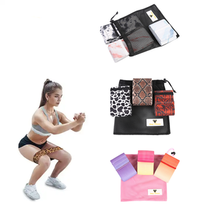 Fascia elastica per il Fitness Color rosa Color crema marrone con fascia sportiva resistente all'anca - Product Image 5