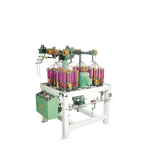 GINYI High Speed Flat Belt Braiding Machinery 2 Heads Auto Shoelace Cotton Thread Braided Machine Rope Weaving Machine