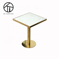 Table de salle à manger au design célèbre pour restaurant italien, ensemble de mobilier de café en métal doré, chaise en tissu velours, mobilier d'hôtel et de café
