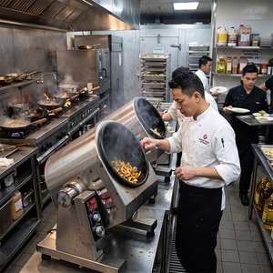 <span class=keywords><strong>Robot</strong></span> <span class=keywords><strong>de</strong></span> <span class=keywords><strong>cuisine</strong></span> automatique en acier inoxydable pour riz frit, wok rotatif, pour usage domestique et professionnel en <span class=keywords><strong>cuisine</strong></span> et restaurant - Product Image 2