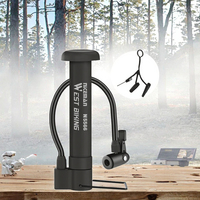 Pompe à pied portable haute pression 120 psi en acier, compatible avec les valves AV/FV/DV, conception durable pour vélos de route et de montagne