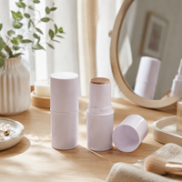 Contenant en plastique cylindrique de 15 ml avec mécanisme rotatif pour baume solide, tube pour soins de la peau, baume à lèvres, cosmétiques
