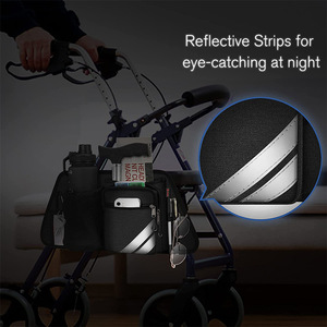 Wheelchair Rear Bag Large Capacity <b>Waterproof</b> <b>Black</b> Oxford Cloth Disabled Aid Storage Carry Bag <b>Backpack</b> for Mobility Scooter - Product Image 6
