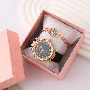 Montre-bracelet pour femme avec coffret cadeau, en alliage de zinc et PU, modèle W3001, idéale pour la fête des Mères, la Saint-Valentin, ou comme cadeau pour des amis - Product Image 4