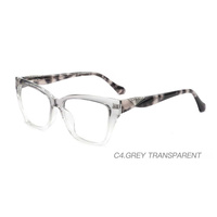 Montures de lunettes de vue confortables pour femmes, ultra légères et durables, style œil de chat classique, en acétate TR et matériaux mixtes, tendance