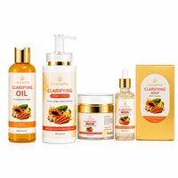 Coffret de Soins Visage Végétalien à Marque Blanche au Curcuma, Carotte, Collagène et Vitamine C – Éclaircissant, Anti-taches Brunes et Hydratant
