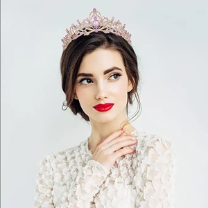 มงกุฎและมงกุฏสวยงามสำหรับเจ้าสาวมงกุฏสวยงามอุปกรณ์เสริมสำหรับเจ้าสาวรัดเกล้าสวยงามขนาด14.5ซม. - Product Image 3