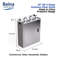 Filter Air Grosir Baina, Filter Air Big Blue, Sistem Filtrasi Air Seluruh Rumah dengan Kabinet Stainless Steel