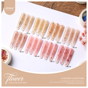 JTING – Kit de 8 Gels de Construction pour Ongles en Verre, Couleurs Beige, Sans HEMA/TPO, pour Extension et Renforcement des Ongles en Salon - Product Image 3