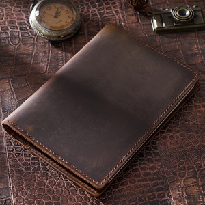 Custom Logo Crazy Horse Leather Travel Passport Cover Bifold Wallet Genuine Leather Passport Holder - Product Image 2