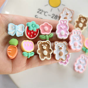 Dessin animé mignon <span class=keywords><strong>lapin</strong></span> bricolage <span class=keywords><strong>fait</strong></span> <span class=keywords><strong>maison</strong></span> étui de téléphone portable broche broche bijoux accessoires sud 19 perles breloques en résine plastique - Product Image 3