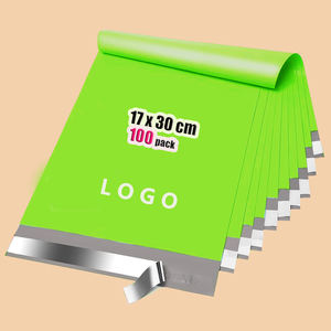 Bolsas de Correo al por Mayor GTU Verdes y Rosas Impermeables de 0.5 Mil de Grosor, con Relieve/Grabado, 17x30cm, 100 Unidades, Bolsas Autoadhesivas Personalizadas - Product Image 1