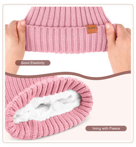 <span class=keywords><strong>Bonnet</strong></span> d'hiver tricoté personnalisé 2025 tissu commun de voyage chaud et chaud avec image élégante de logo privé - Product Image 3