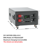 SOEC Nouvelle version V19 Kits DIY Boîte 51.2V 280/314Ah Batterie LiFePO4 Boîtier en acier inoxydable Conception empilable JKPB2A16S20P BMS LCD