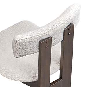 Ensemble de 2 chaises d'appoint de cuisine DB Modern Mid Century en bois avec dossier rembourré à boucle Design ouvert - Product Image 6