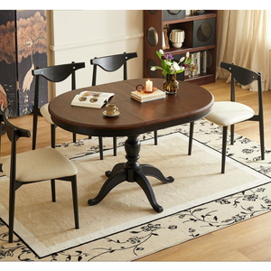 <span class=keywords><strong>Tavolo</strong></span> da Pranzo <span class=keywords><strong>Allungabile</strong></span> in Rovere <span class=keywords><strong>Rosso</strong></span> di Nuovo Design, Stile Francese, con Design Antico Stabile per 6 Persone, Arredamento per Sala da Pranzo - Product Image 1