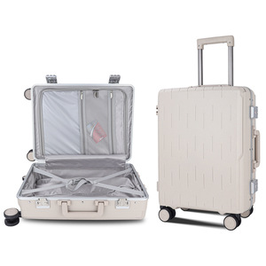 Travel <b>Suitcase</b> Set 3-Piece Light Blue Hard Shell Luggage With Lock 4 Wheels Lightweight Carry On For Business Travel Women - Product Image 2