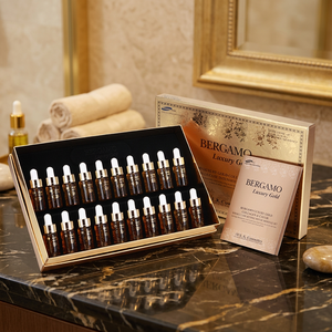 แบร์กาโมหรูหราทอง AMPOULE ชุด (20ชิ้น) เกาหลีผู้หญิงของขวัญเครื่องสำอางที่มีคุณภาพสูงต่อต้านริ้วรอยต่อต้านริ้วรอยเซรั่มอนุมูลอิสระ - Product Image 2