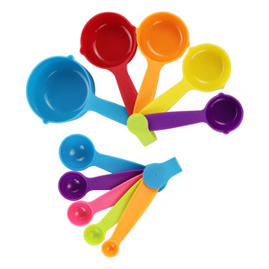वास्तविक टिकाऊ प्लास्टिक पीपी मापने उपकरण 10-पीसी सेट और चम्मच मापने के उपकरण 10-पीसी सेट - Product Image 5
