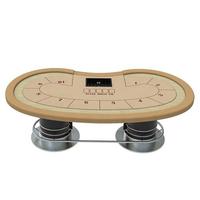 YH 96*48 pouces De Forme Ovale Entièrement Personnalisé Casino Texas Holden Table de Poker Avec Puces Plateau Jeu Utilisé