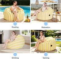 Premium Wasserdichter Olefin-Stoff 4FT Sitzsack-Sofa für den Innen- und Außenbereich