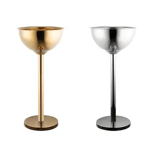 Parties & Celebrations Gold Metal Champagne Ice Cooler Stainless Steel Insulated Large Wine Beer Bucket And Stand