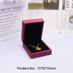 Caja de Embalaje Rectangular de Cuero PU Rojo Vino Personalizada por el Fabricante para Joyería: Broches, Pulseras, Colgantes, Anillos, Pendientes, Brazaletes - Product Image 5