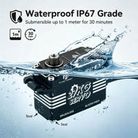 Servo Digital Ultra Rápido de 27KG y 0.03s, Sin Escobillas, de Perfil Bajo, Impermeable IP67, de Alta Velocidad y Sin Núcleo para Dirección de Coches RC de Derrape 1/10