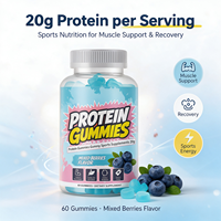 Bonbons gélifiés riches en protéines OEM, compléments sportifs, 10-19g, sans sucre, halal, végétaliens, pour adultes, favorisant la croissance musculaire et la perte de poids