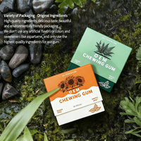 Chewing-gum personnalisable OEM sans sucre au xylitol, à la menthe poivrée, reminéralisant, à base de latex, avec suppléments à base de plantes
