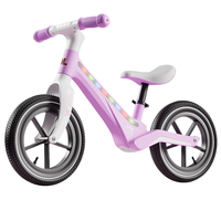 Vélo d'équilibre pour enfants à une vitesse Push 12 pouces pneu sans air avec lumière et musique vélo d'équilibre pour enfants