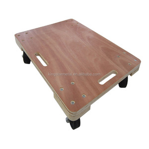 Roulettes pivotantes de PP en bois pour adultes, capacité de 300Kg, facile à transporter, chariot en bois à plateau - Product Image 2