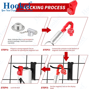 Anti Theft <b>Display</b> Peg <b>Hook</b> Stop Lock for Prevent The Sweep Theft of Displayed Products on Wire Peg - Product Image 6