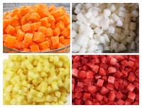 Machine à couper les légumes et les fruits Pomme de terre Carotte Tomate Mangue Pomme Dicer Noix de coco Machine à dés Oignon