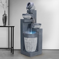 Fuente de Agua en Cascada de Resina para Interiores y Exteriores, Decoración para Jardín y Hogar, 35x35x116cm