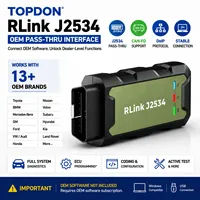 Programmeur TOPDON RLink J2534 Pass-Thru CAN FD DoIP D-PDU, outil de diagnostic et de programmation d'ECU OEM pour GM, Ford, BMW, VW, voitures 13+
